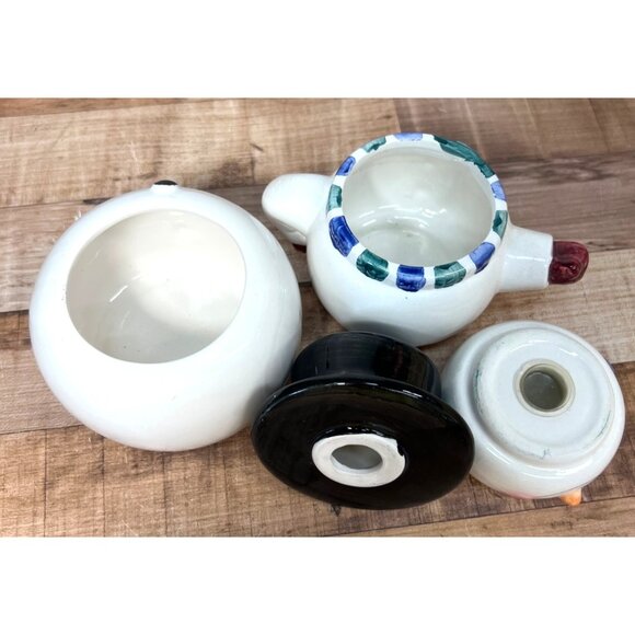 Hallmark SNOWMAN Salt Pepper Cream Sugar Christmas Winter Decoration - Picture 9 of 10